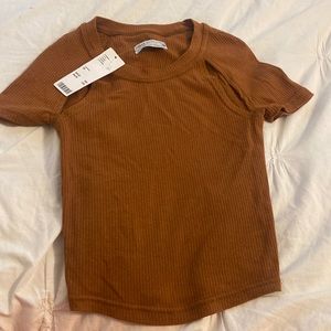 NWT Dark Orange urban outfitters crop top XS-TP